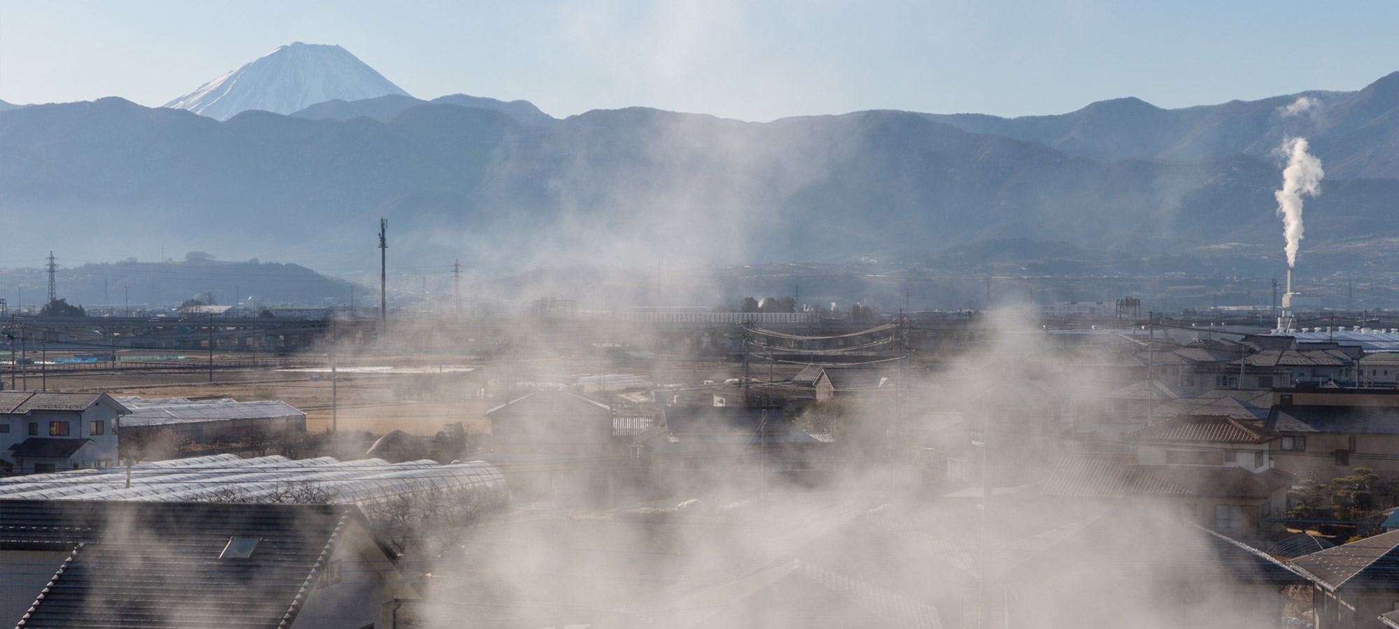 田富工場から見える富士山